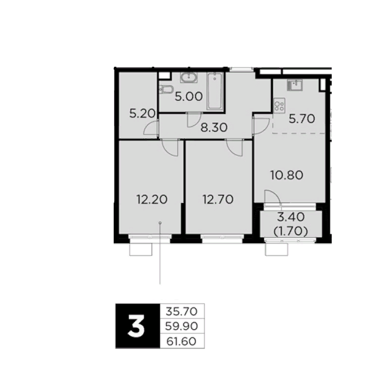 Продам квартиру в Новом Медведково, проектная общая площадь: 61.60 кв.м. удобная и просторная планировка. Квартира без отделки. Более подробную информацию вы можете узнать по телефону!